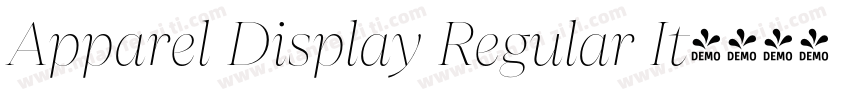 Apparel Display Regular It字体转换